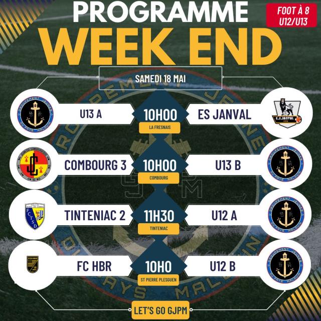 GJPM  - PROGRAMME DU WEEK END